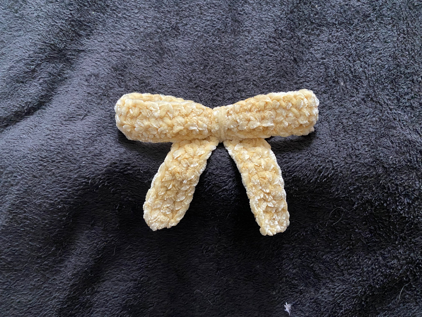 Single color crochet velvet hair bows with clip