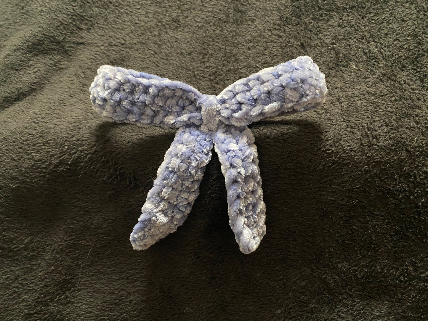 Single color crochet velvet hair bows with clip
