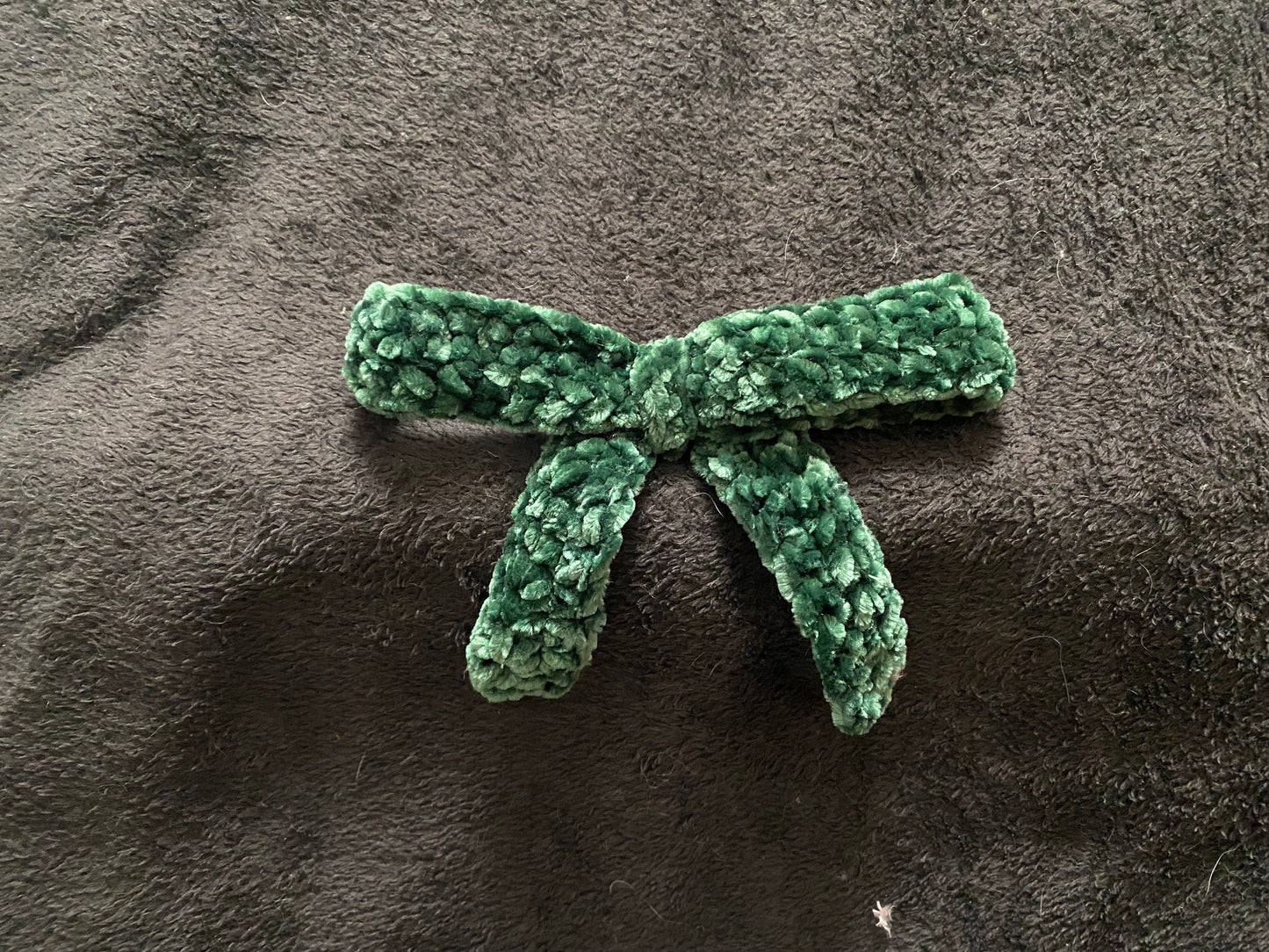 Single color crochet velvet hair bows with clip