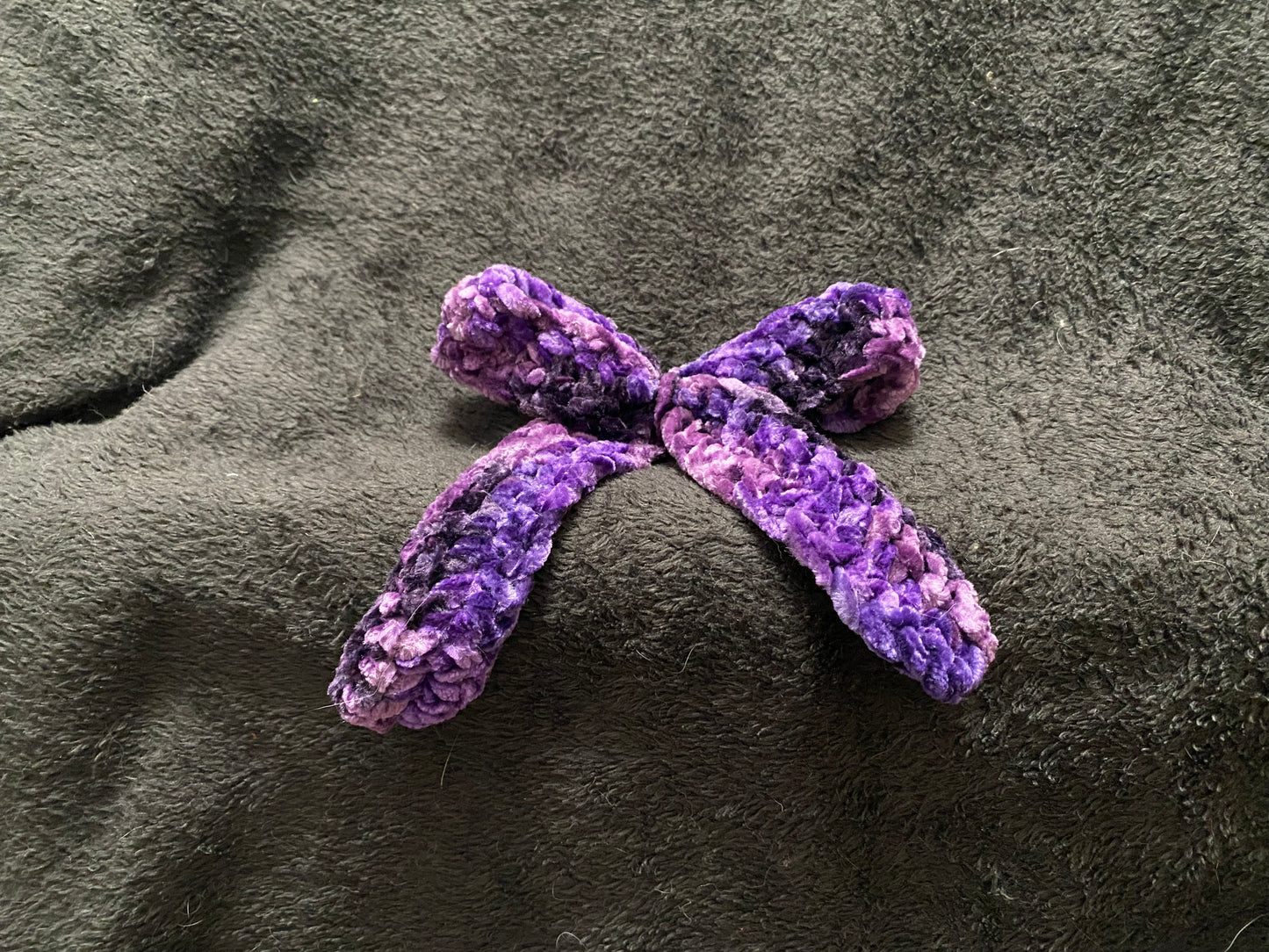 Single color crochet velvet hair bows with clip