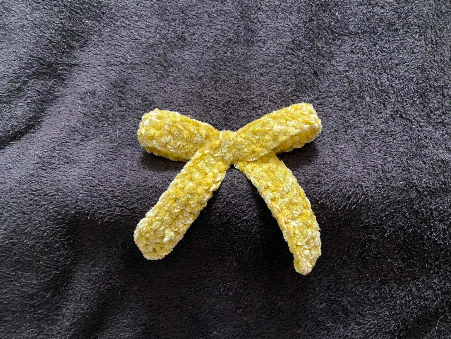 Single color crochet velvet hair bows with clip