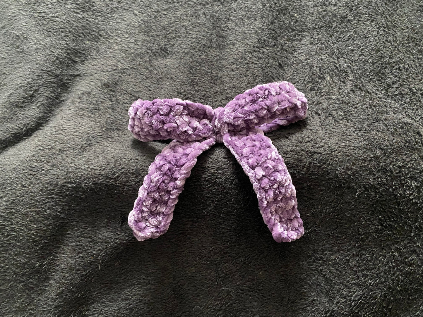 Single color crochet velvet hair bows with clip